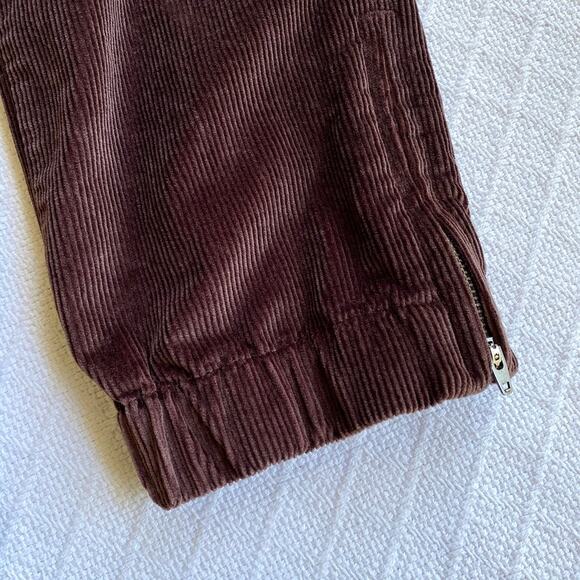 Banana Republic Corduroy Jogger Pants Brown Zip Ankle Soft Cord Fabric Size 6 - Picture 6 of 6